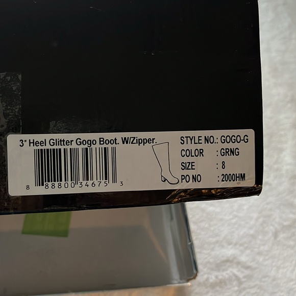 Green Glitter Women's Boots - Picture 5 of 6